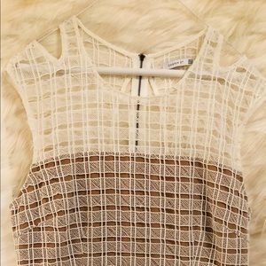 Cooper Street Romper, White / Tan Size 12